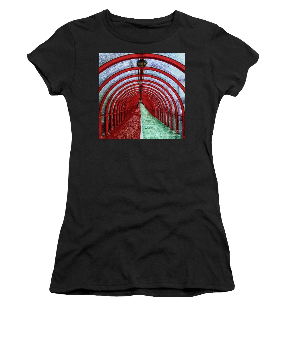 Scotland Women's T-Shirt featuring the painting Glasgow Arcs Painting by Antony McAulay