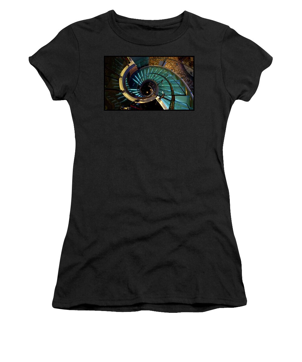 Glass Women's T-Shirt featuring the photograph Glass Stairwell by Farol Tomson