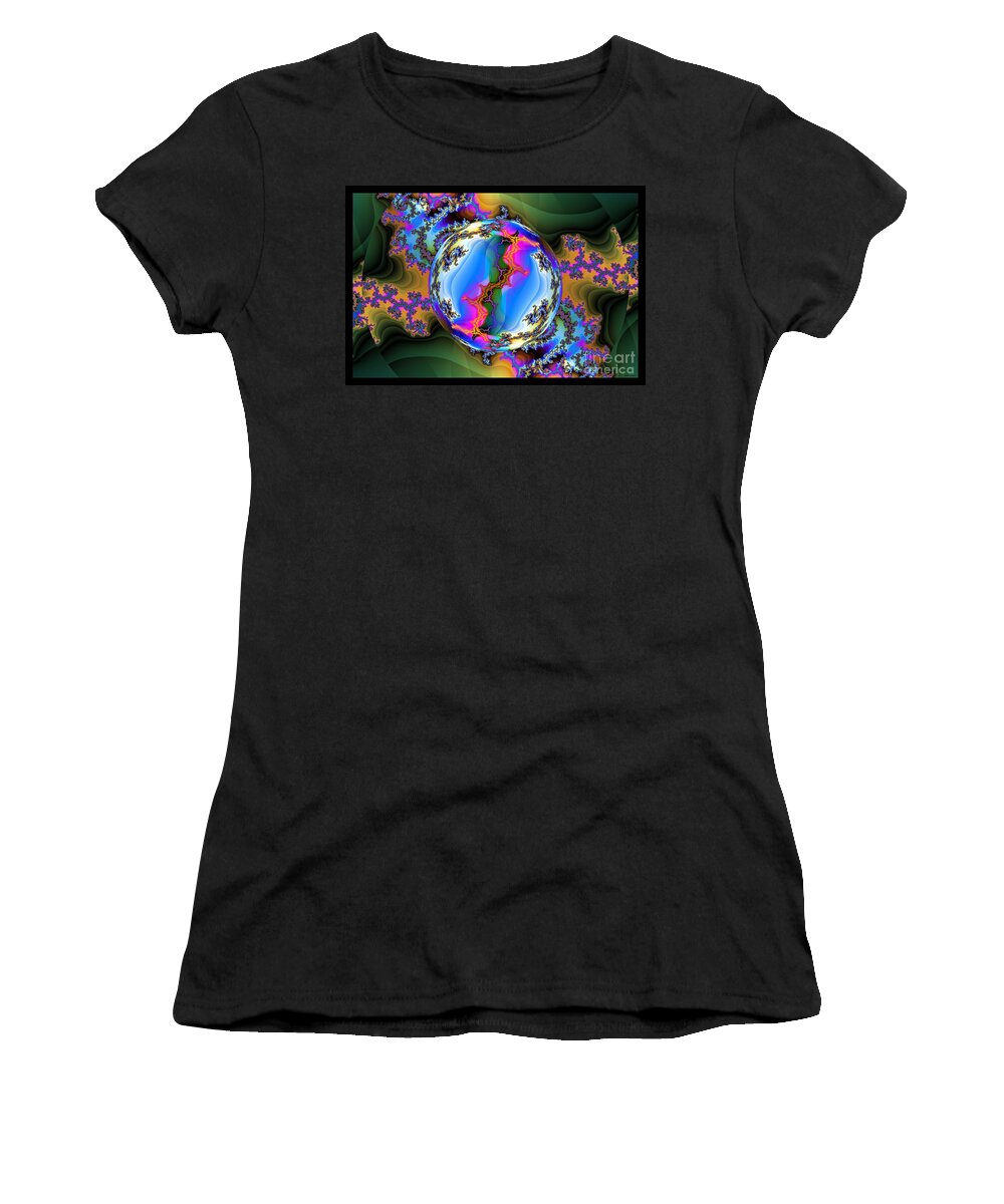 Global Fractalization Women's T-Shirt featuring the digital art Global Fractalization by Elizabeth McTaggart