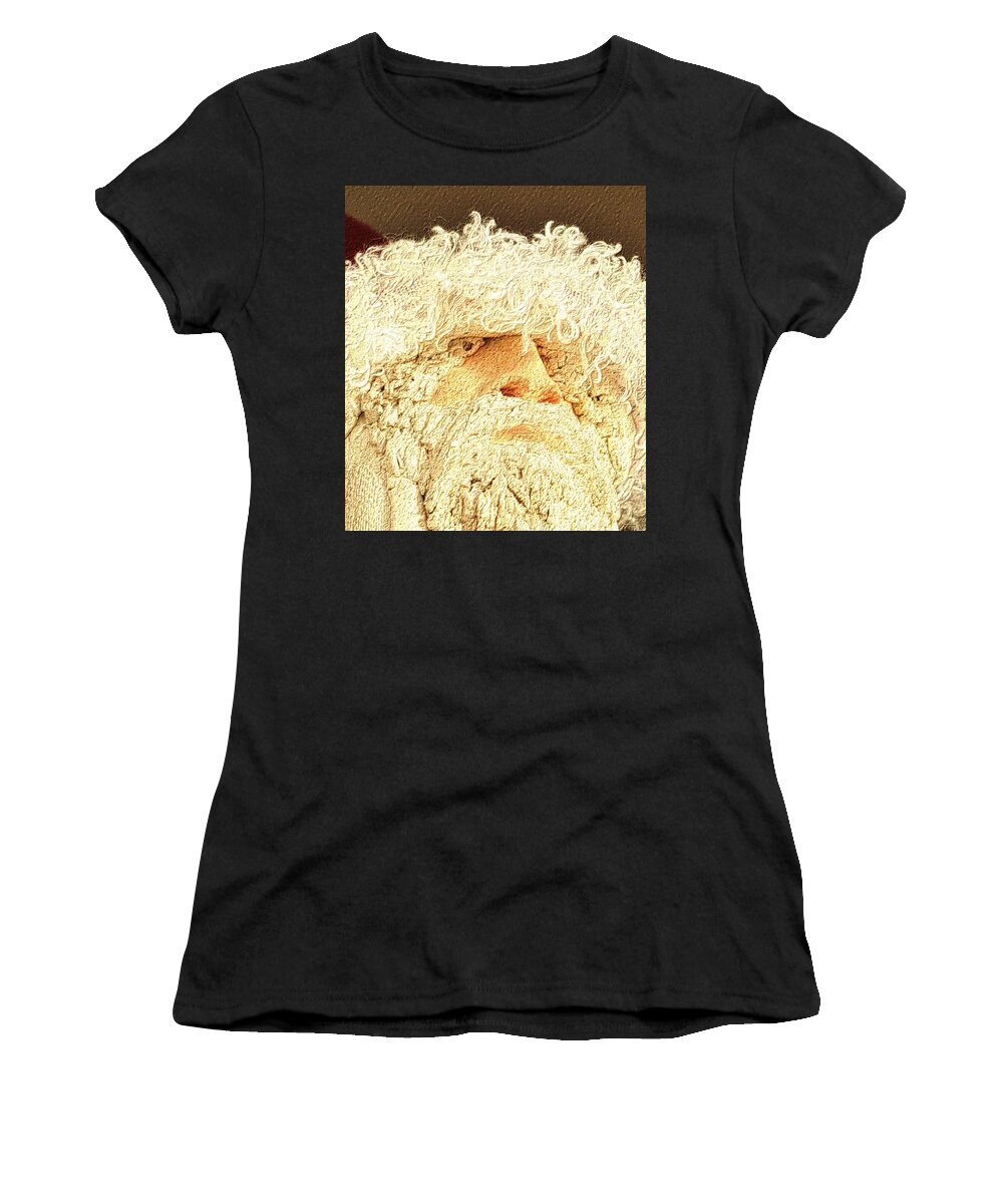 Christmas Women's T-Shirt featuring the photograph Gnome Santa by Nadalyn Larsen