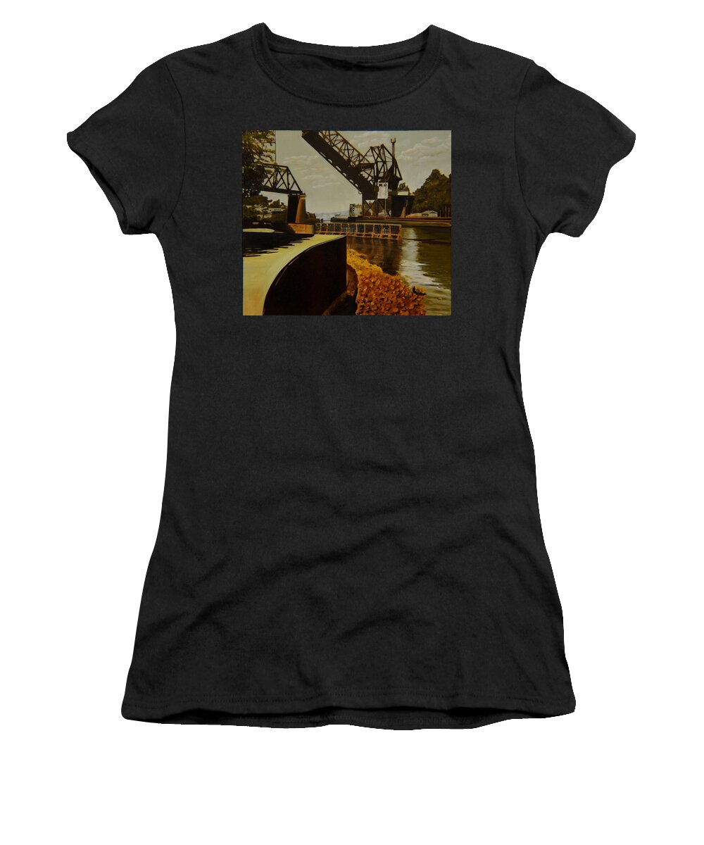 Locks Women's T-Shirt featuring the painting Going Up by Thu Nguyen