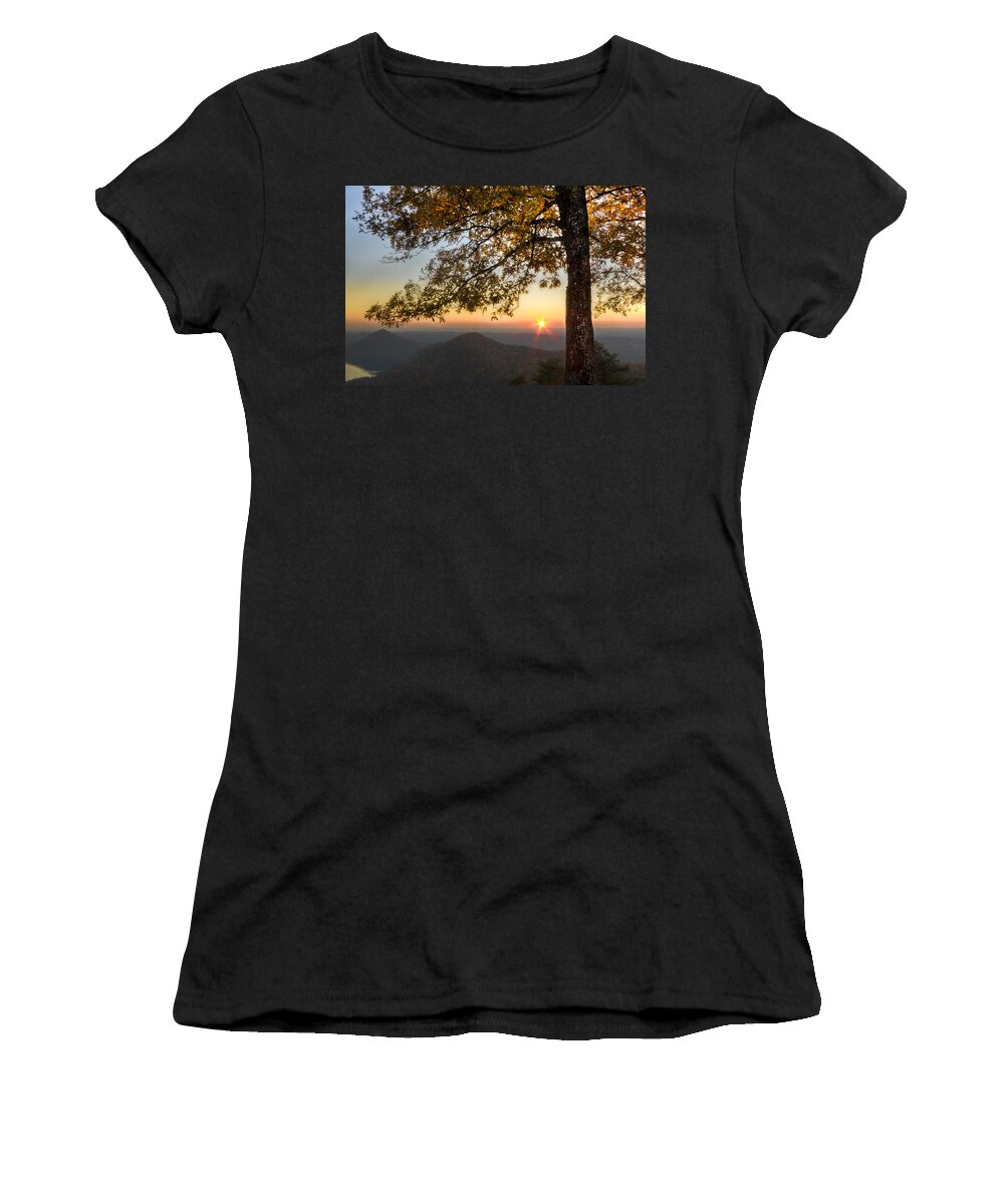 Appalachia Women's T-Shirt featuring the photograph Golden Lights by Debra and Dave Vanderlaan