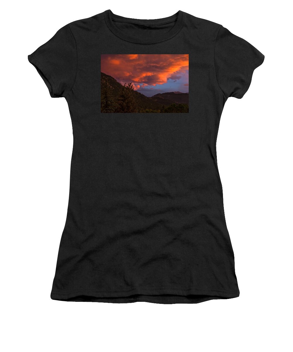 Colorado Women's T-Shirt featuring the photograph Good Night Estes Park by Joe Ownbey