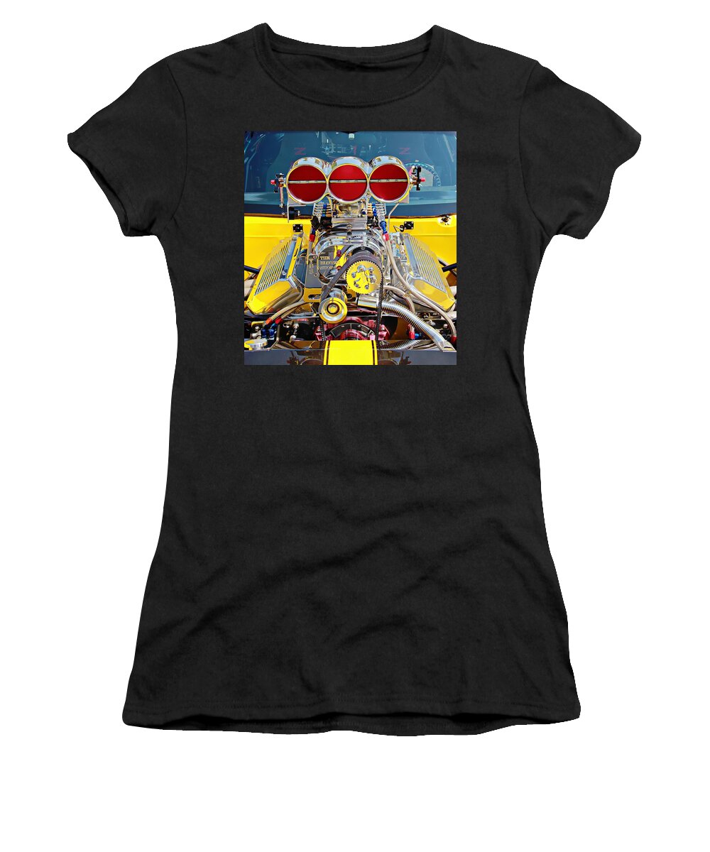 Chevy Rs Z28 Pro Street Women's T-Shirt featuring the photograph 1000 HP Pro Street Z28 by Aaron Berg