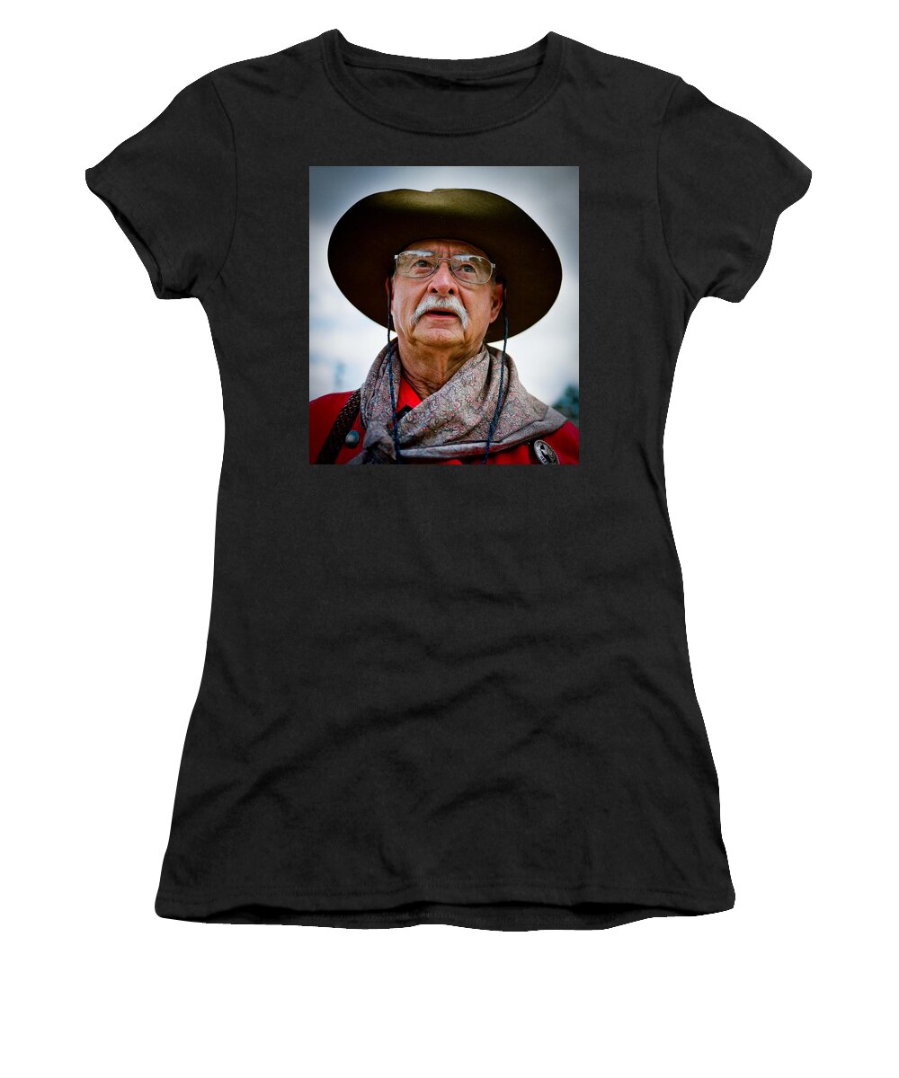 Portaits Women's T-Shirt featuring the digital art Gramps by Linda Unger