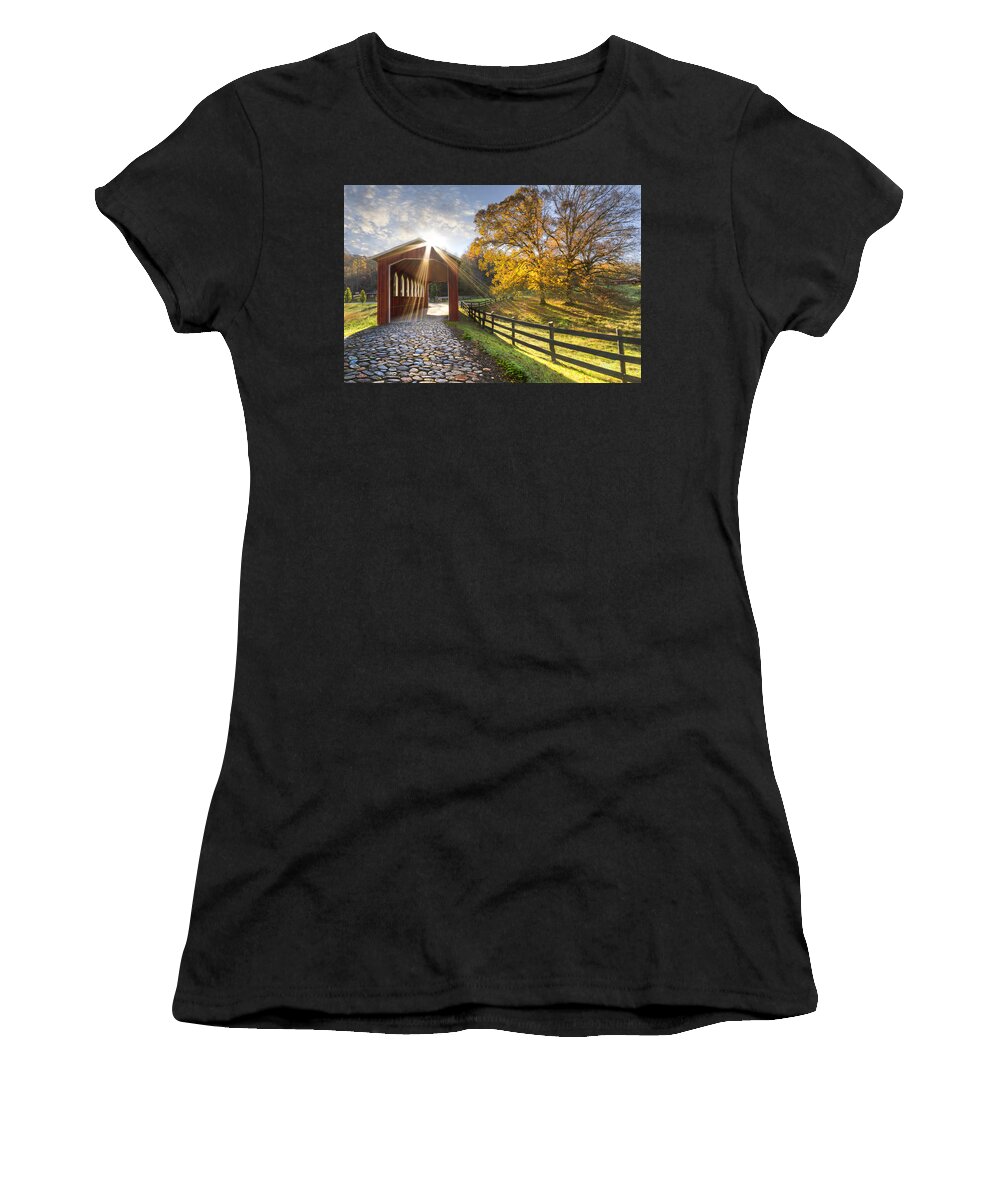 Appalachia Women's T-Shirt featuring the photograph Granny Squirrel Bridge by Debra and Dave Vanderlaan
