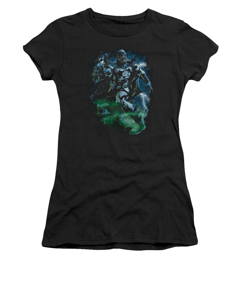 Green Lantern Women's T-Shirt featuring the digital art Green Lantern - Black Lantern Batman by Brand A