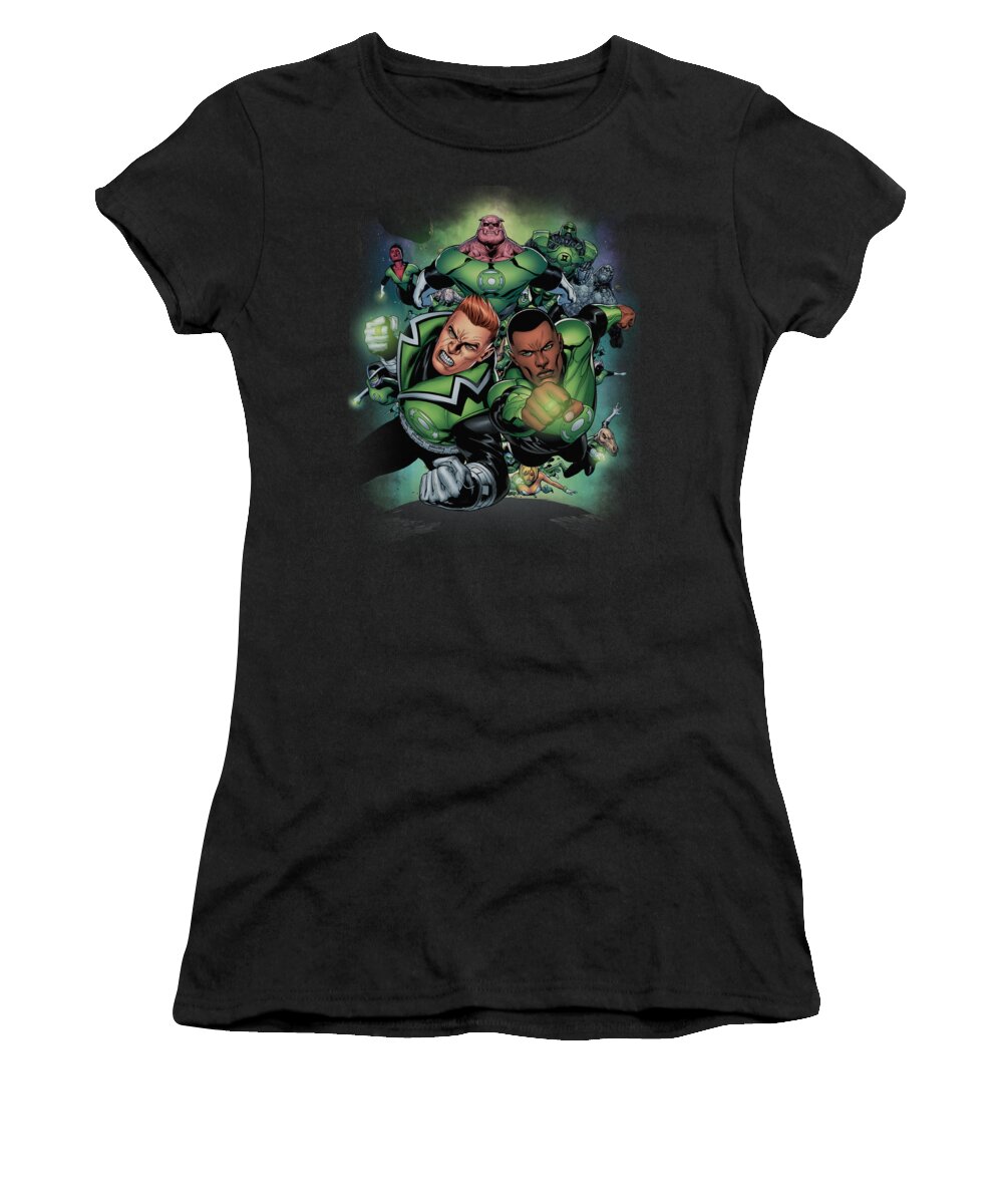 Green Lantern Women's T-Shirt featuring the digital art Green Lantern - Corps #1 by Brand A