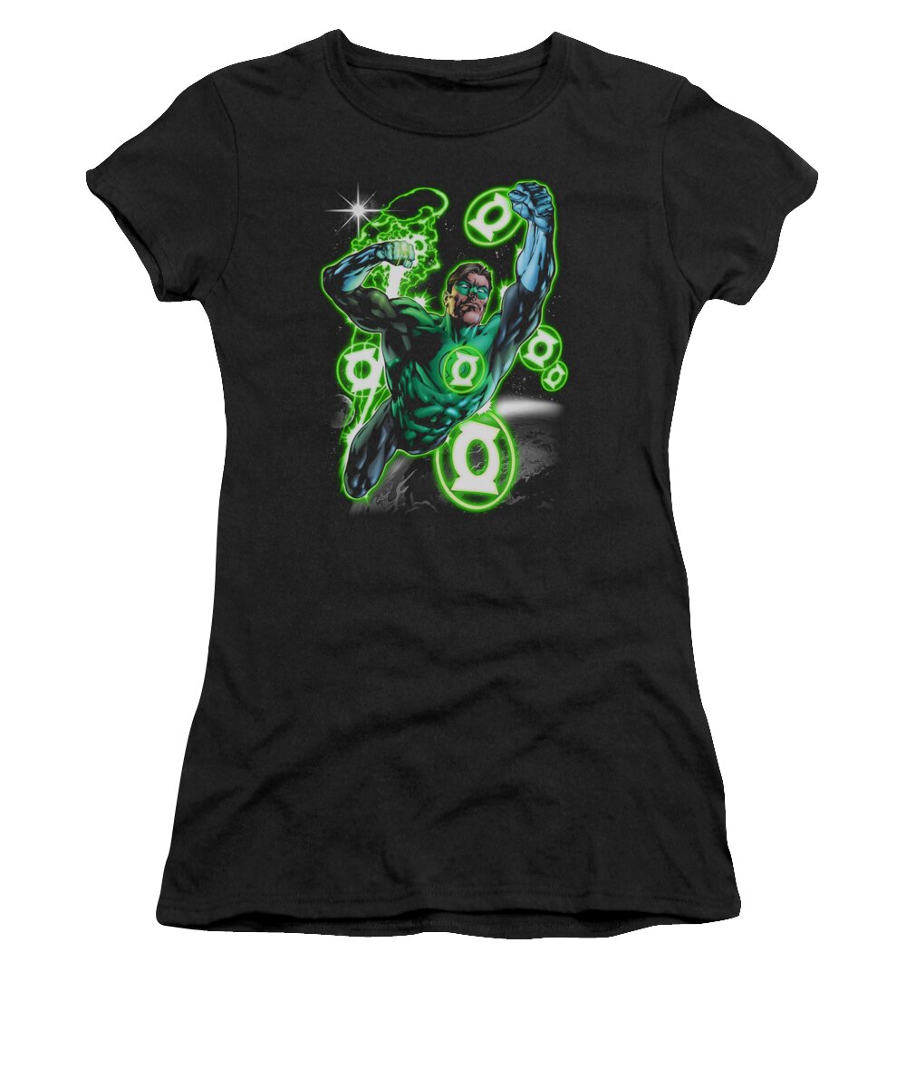 Green Lantern Women's T-Shirt featuring the digital art Green Lantern - Earth Sector by Brand A