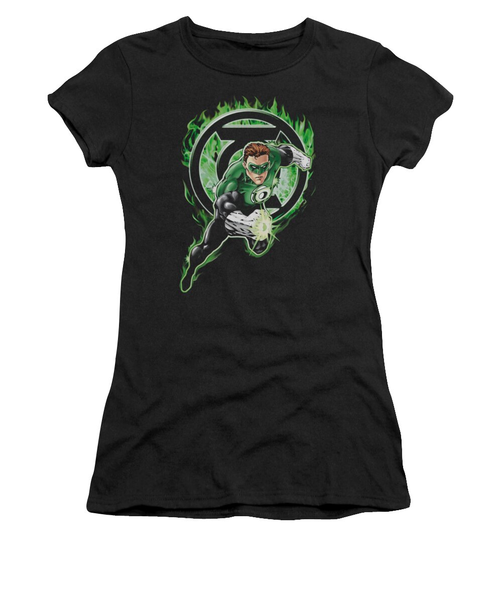 Green Lantern Women's T-Shirt featuring the digital art Green Lantern - Space Cop by Brand A