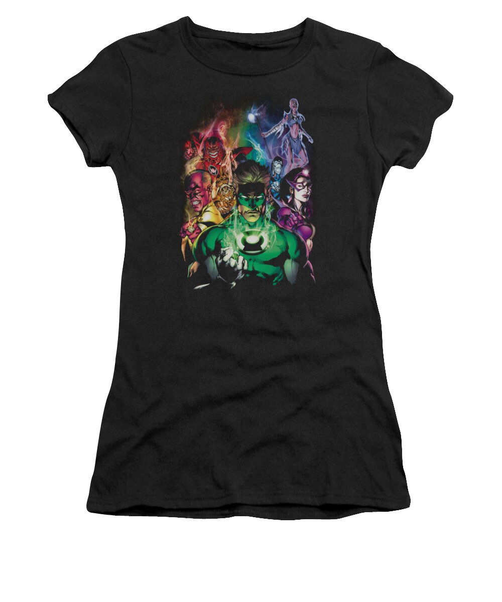 Green Lantern Women's T-Shirt featuring the digital art Green Lantern - The New Guardians by Brand A
