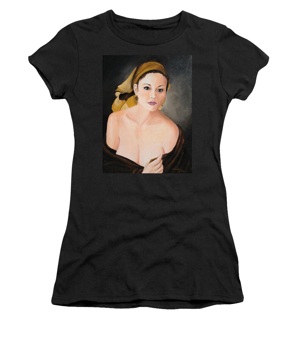 Girl Women's T-Shirt featuring the painting Gypsy by Alan Lakin