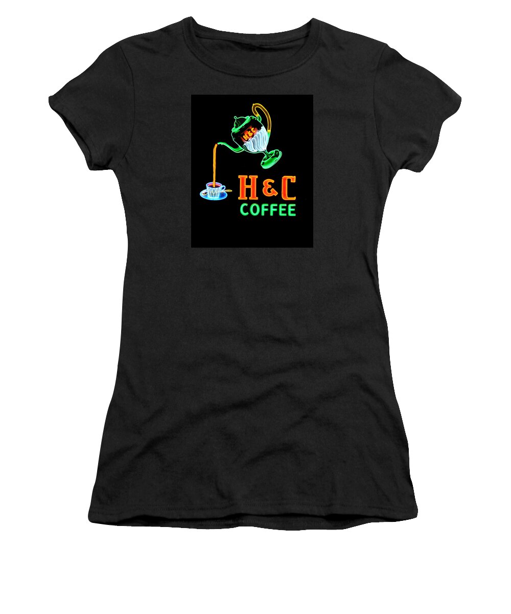 H&c Coffee Women's T-Shirt featuring the photograph H and C sign by Eric Liller