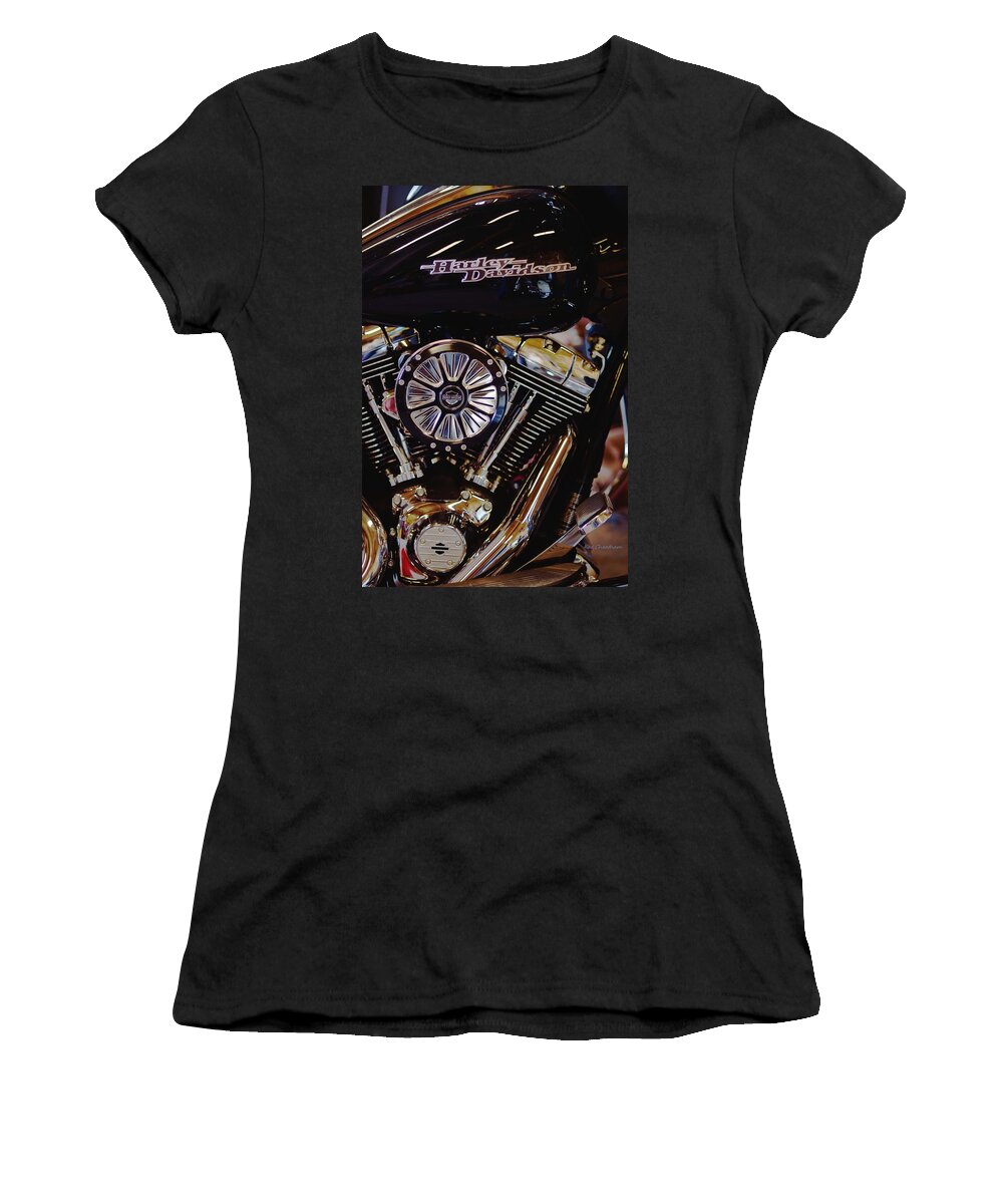 Motorcycle Women's T-Shirt featuring the photograph Harley Davidson Abstract by Kae Cheatham