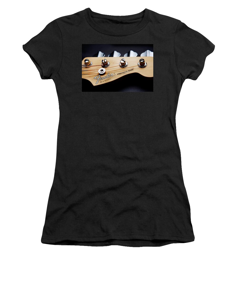 Bass Guitar Women's T-Shirt featuring the photograph Headstock II by Peter Tellone