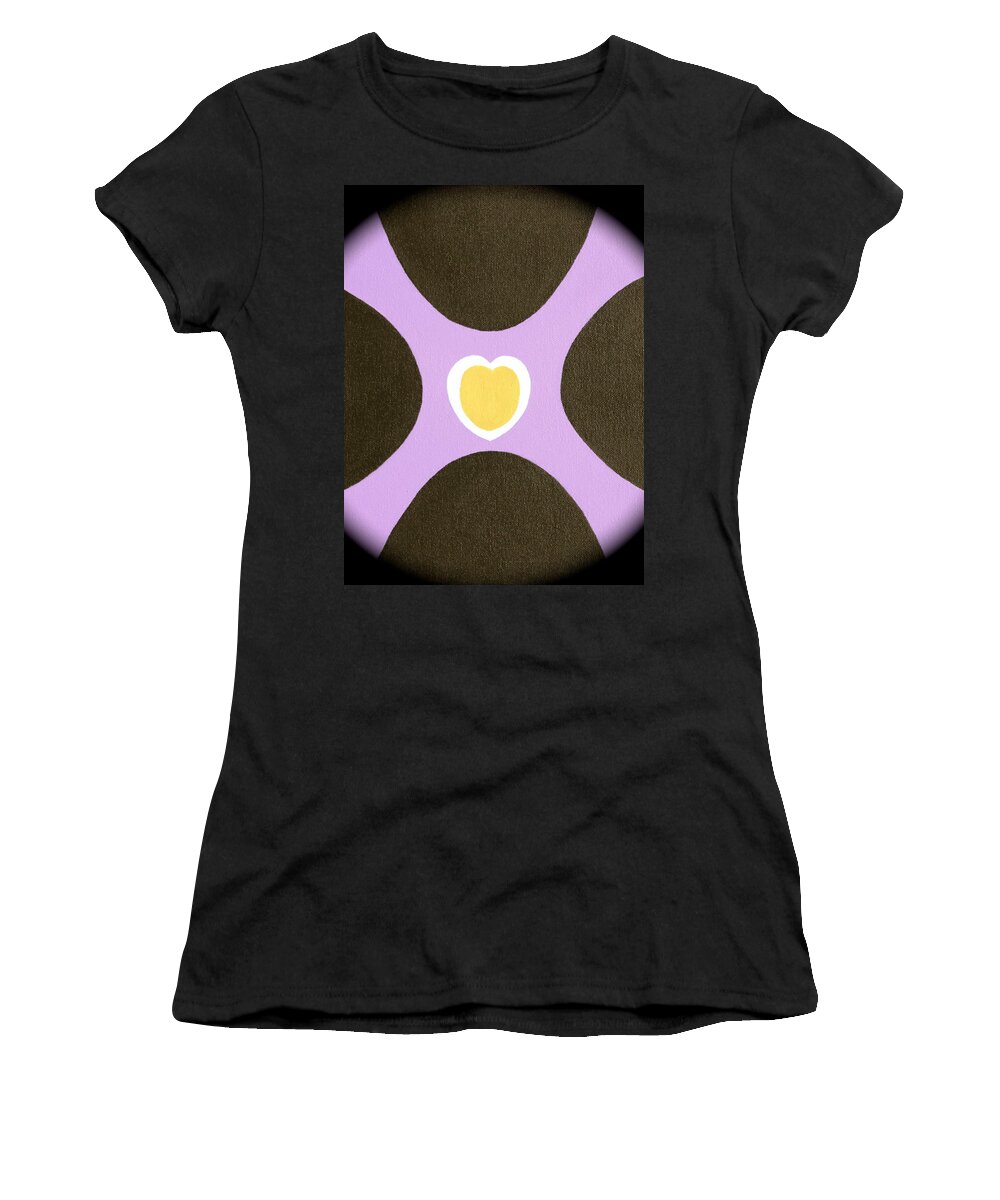 All Products Women's T-Shirt featuring the painting Heart Two by Lorna Maza
