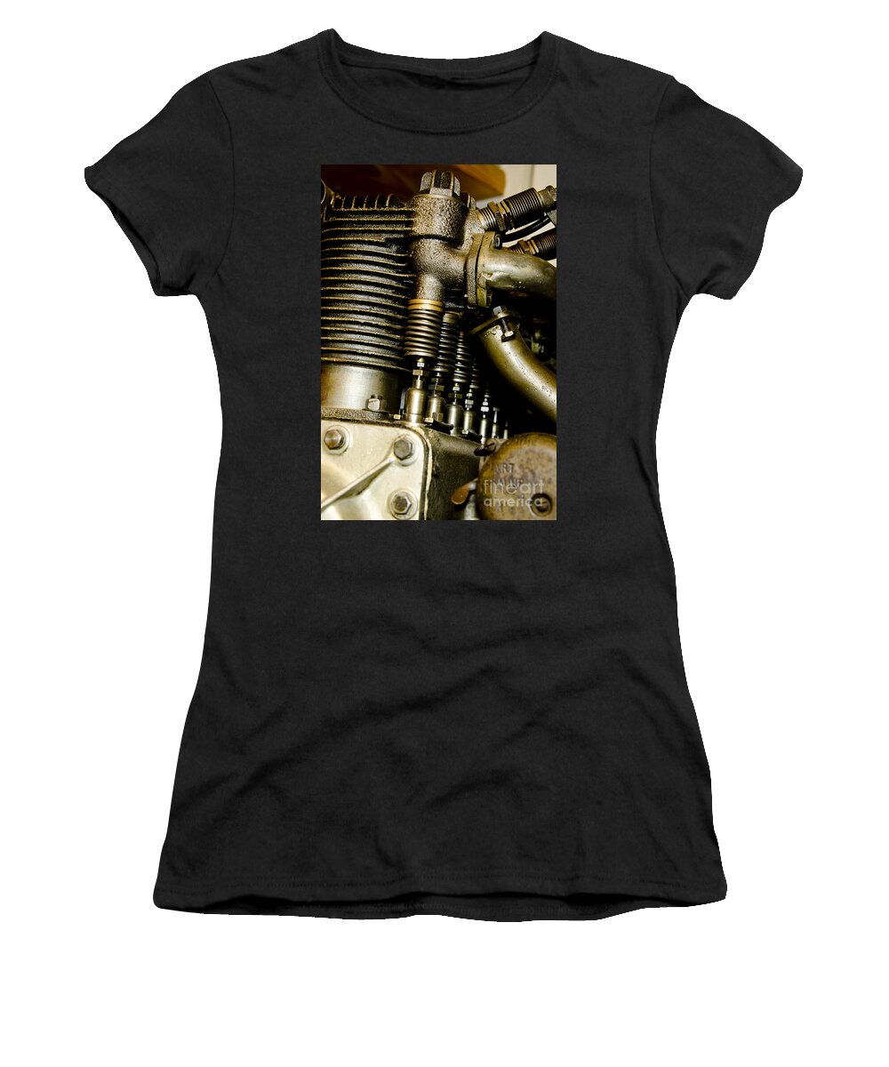 Henderson Motorcycle Engine Women's T-Shirt featuring the photograph Heath-Henderson Motorcycle Engine by Wilma Birdwell