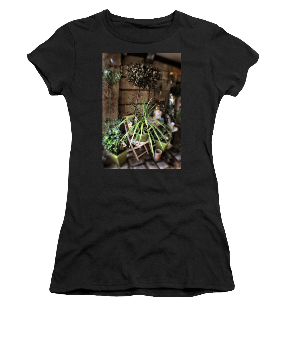 Doors Women's T-Shirt featuring the photograph Hebden Court Shopping - Peak District - England by Doc Braham