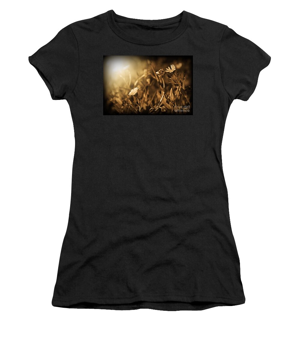 Daisy Women's T-Shirt featuring the photograph Here Comes The Sun by Clare Bevan