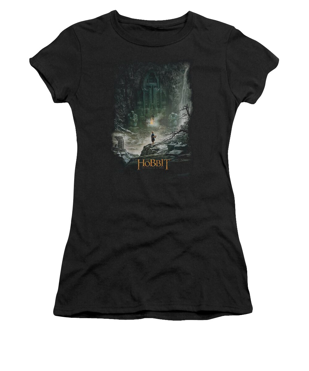 The Hobbit Women's T-Shirt featuring the digital art Hobbit - At Smaug's Door by Brand A