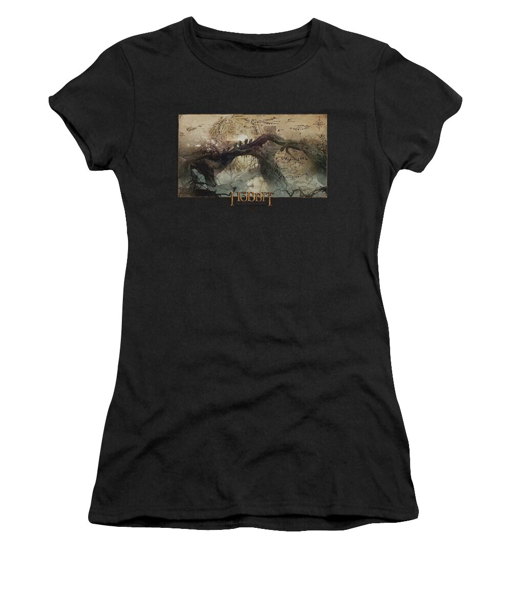 The Hobbit Women's T-Shirt featuring the digital art Hobbit - Epic Journey by Brand A