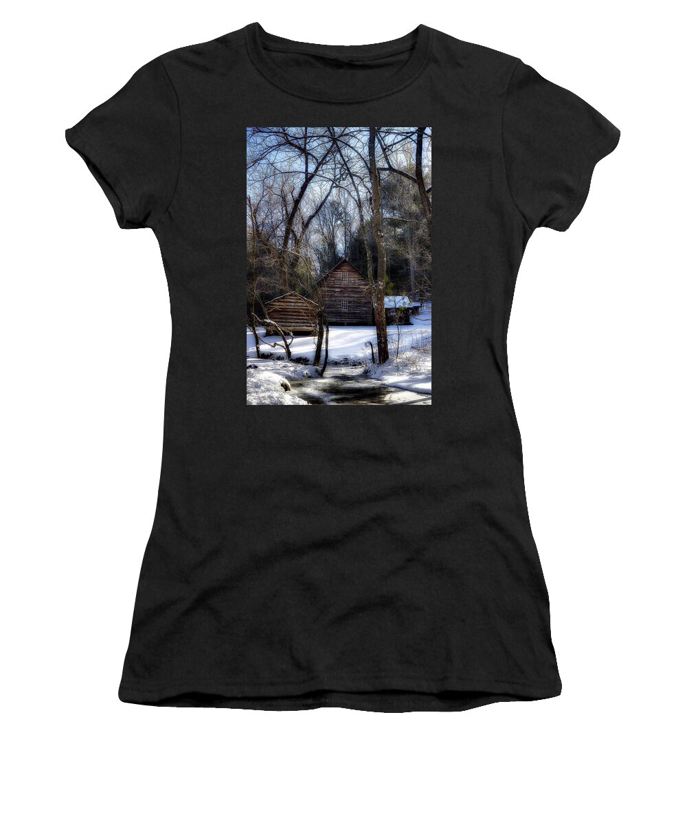Cades Cove Cabin Women's T-Shirt featuring the photograph Homestead In The Cove by Michael Eingle
