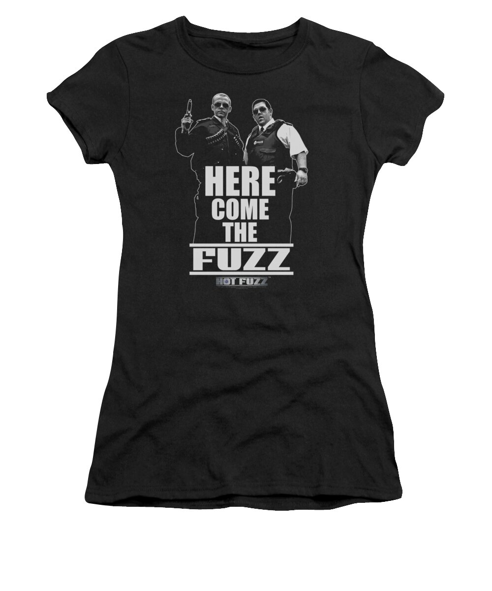 Hot Fuzz Women's T-Shirt featuring the digital art Hot Fuzz - Here Come The Fuzz by Brand A