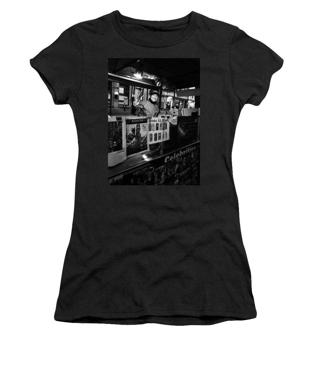 Vancouver Women's T-Shirt featuring the photograph Hotdog Vender b by J C