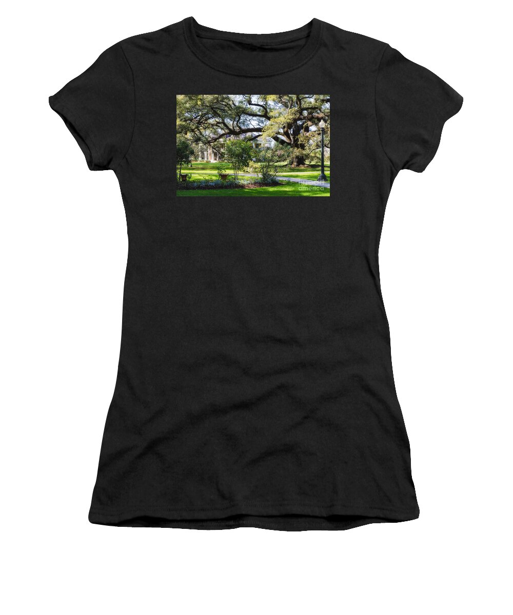 River Road Women's T-Shirt featuring the photograph Houmas House Plantation in Louisiana by Kathleen K Parker