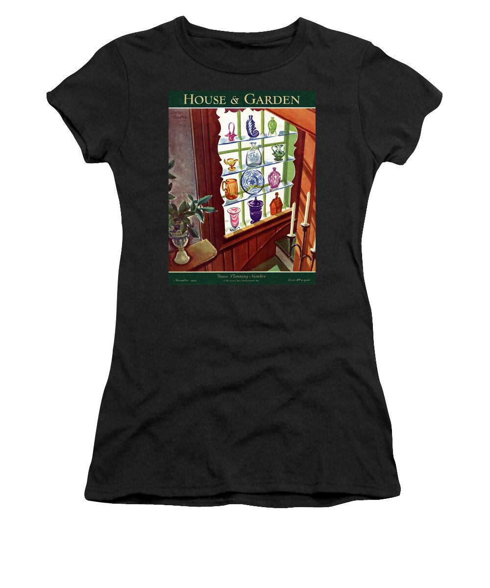 House And Garden Women's T-Shirt featuring the photograph House And Garden House Planning Number Cover by Walter Buehr