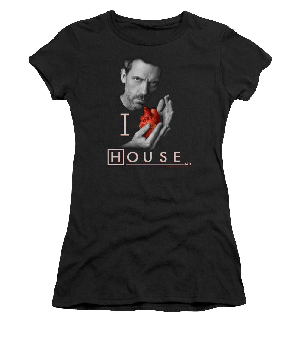  Women's T-Shirt featuring the digital art House - I Heart House by Brand A