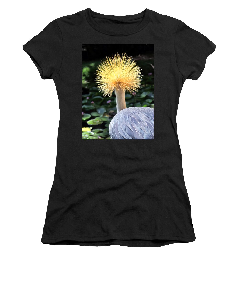 African Crested Crane Women's T-Shirt featuring the photograph Hyatt 22 by Dawn Eshelman