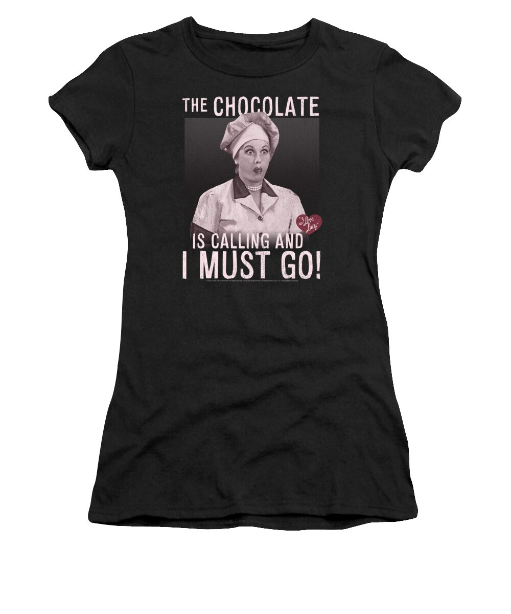  Women's T-Shirt featuring the digital art I Love Lucy - Chocolate Calling by Brand A