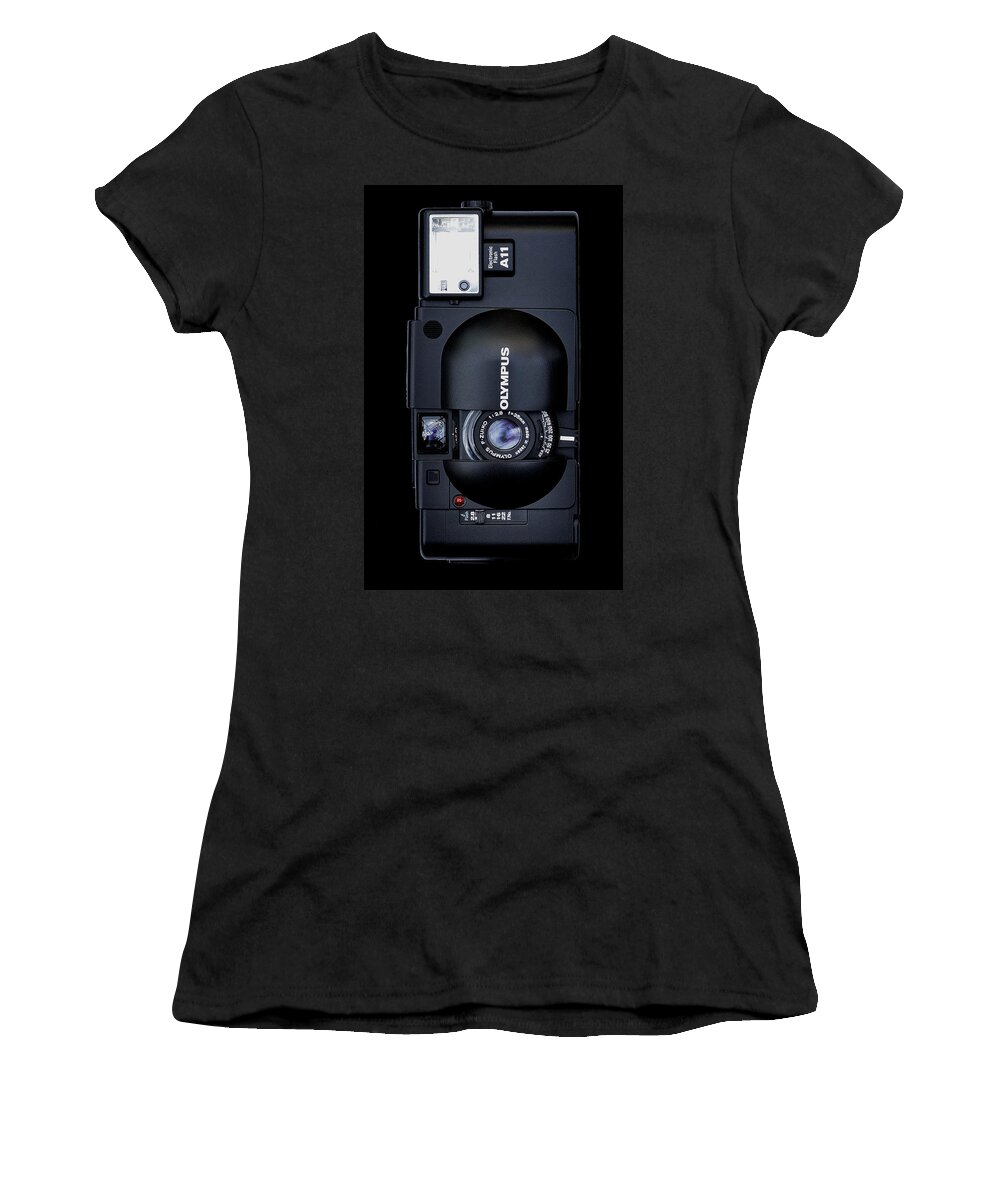 Olympus Xa Women's T-Shirt featuring the photograph Iconic Camera iphone case by Anthony Davey