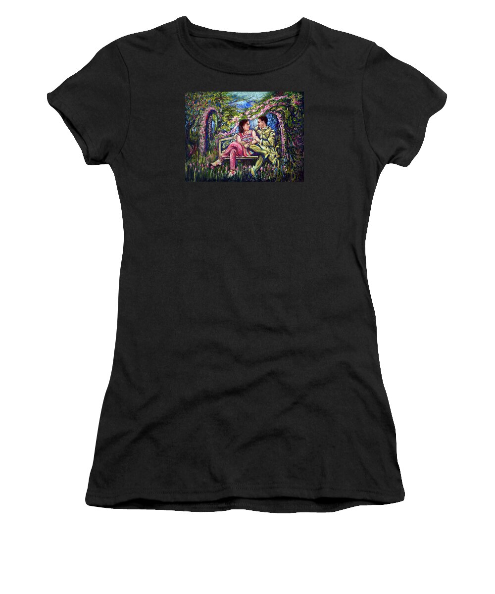 Romantic Women's T-Shirt featuring the painting If I will get your love by Harsh Malik