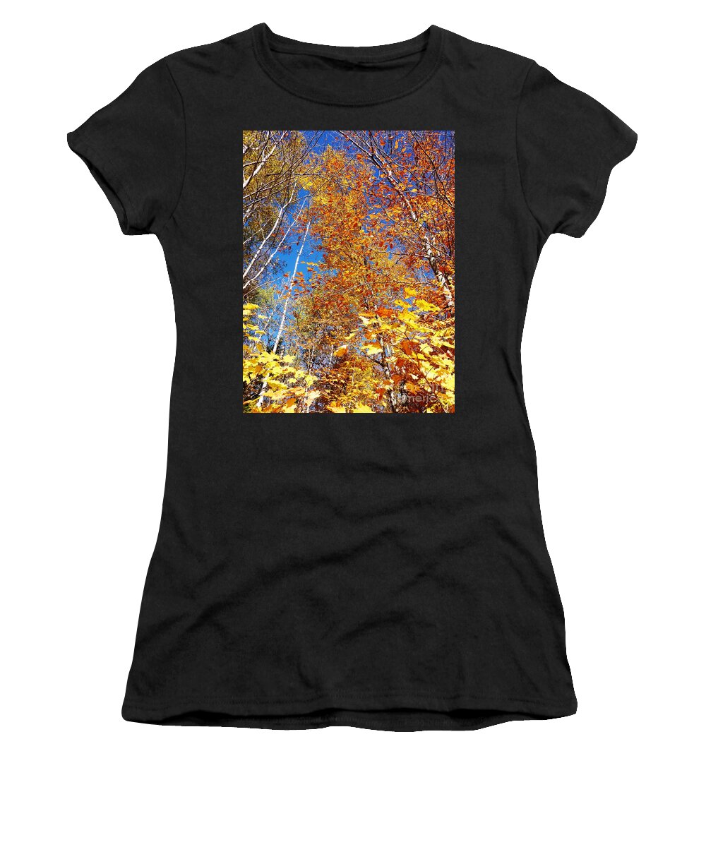 Autumnal Women's T-Shirt featuring the photograph In the Forest at Fall by Cristina Stefan
