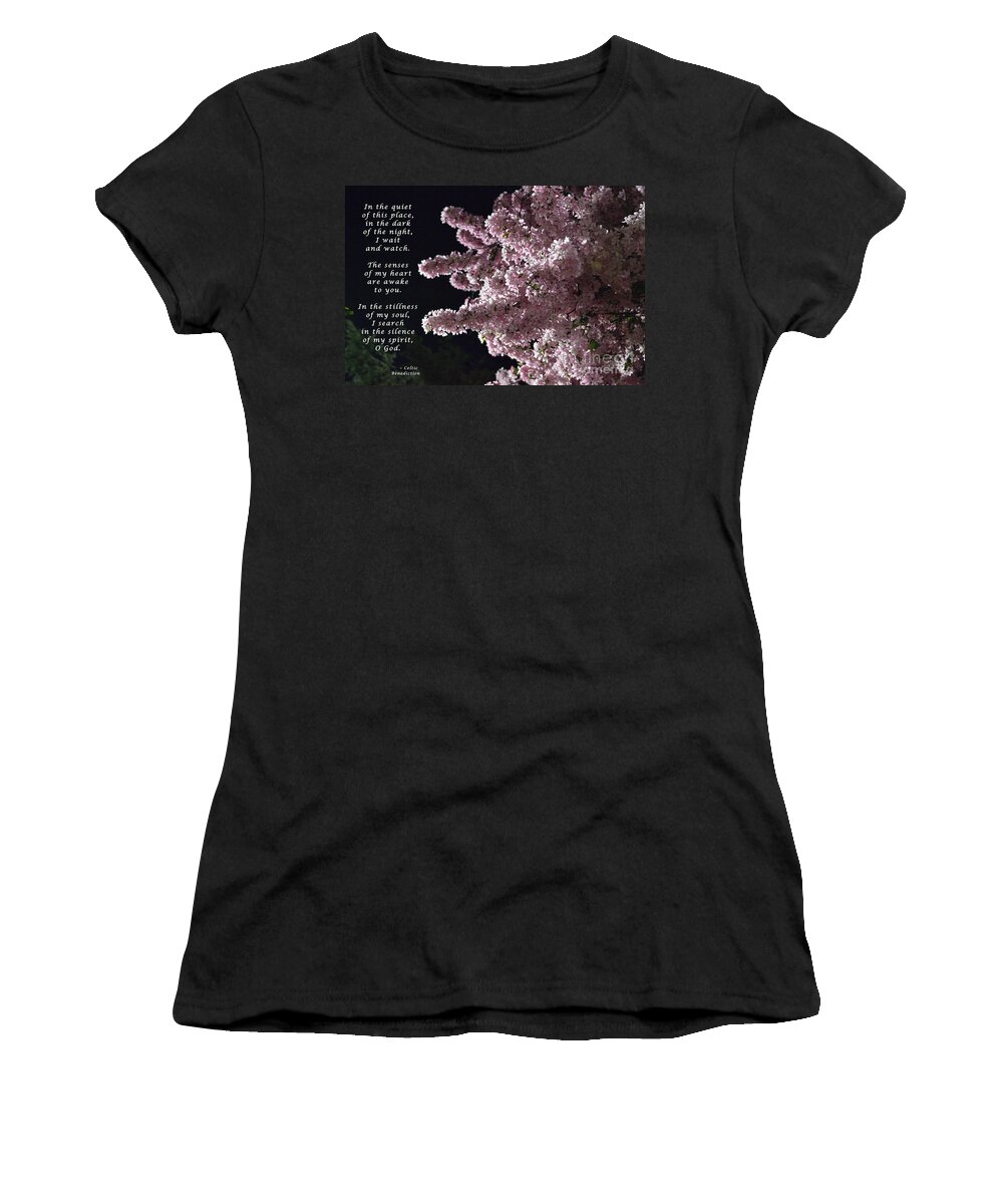 Celtic Benediction Women's T-Shirt featuring the photograph In The Quiet by Alys Caviness-Gober
