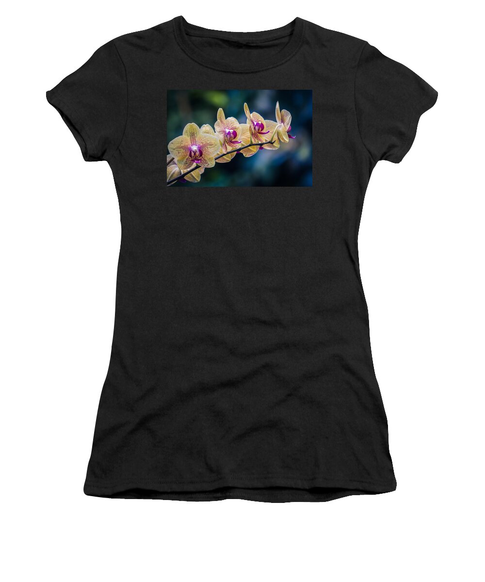 Orchids Women's T-Shirt featuring the photograph Inner Beauty by Sara Frank