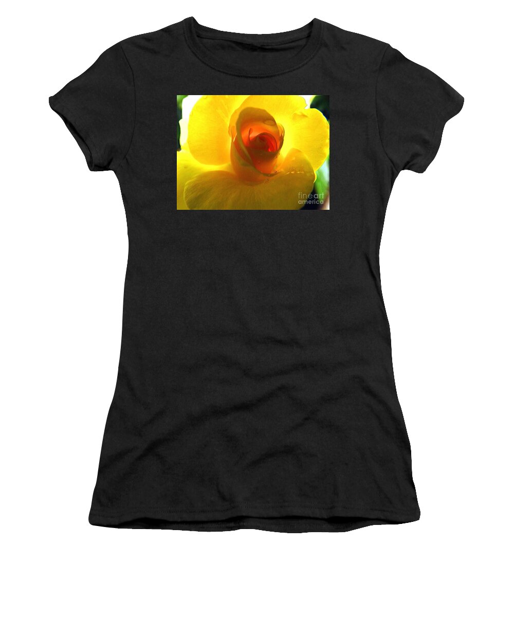 Rose Women's T-Shirt featuring the photograph Inner Glow by Robyn King