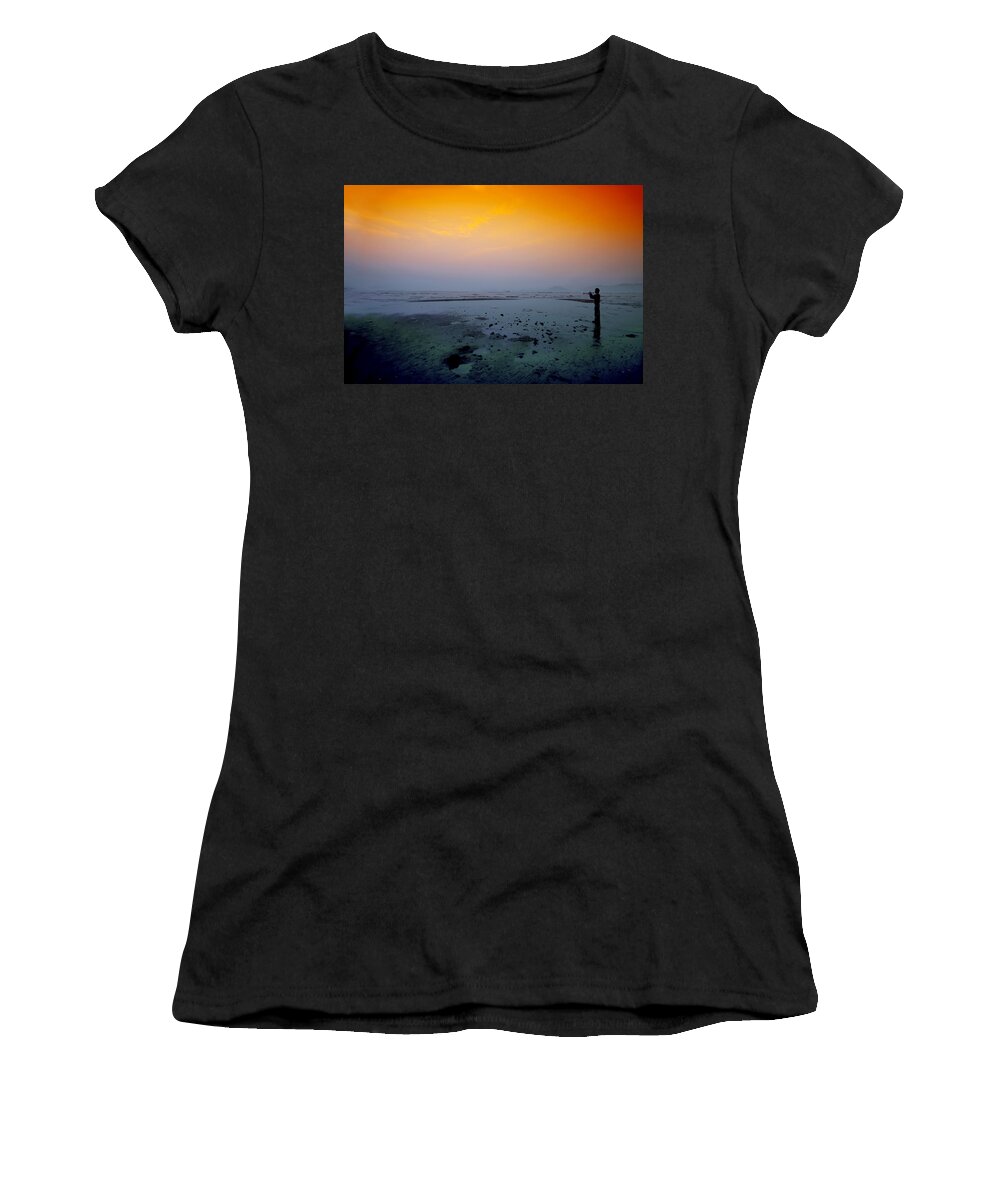 Sunset Women's T-Shirt featuring the photograph Into the Blue by Midori Chan