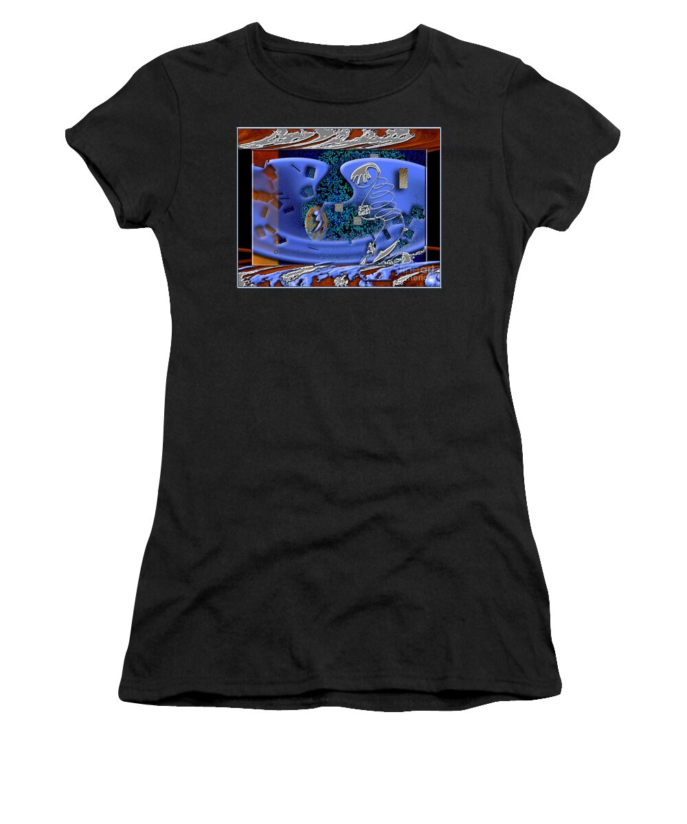 Water Women's T-Shirt featuring the digital art Inw_20a6007sz Pooling by Kateri Starczewski