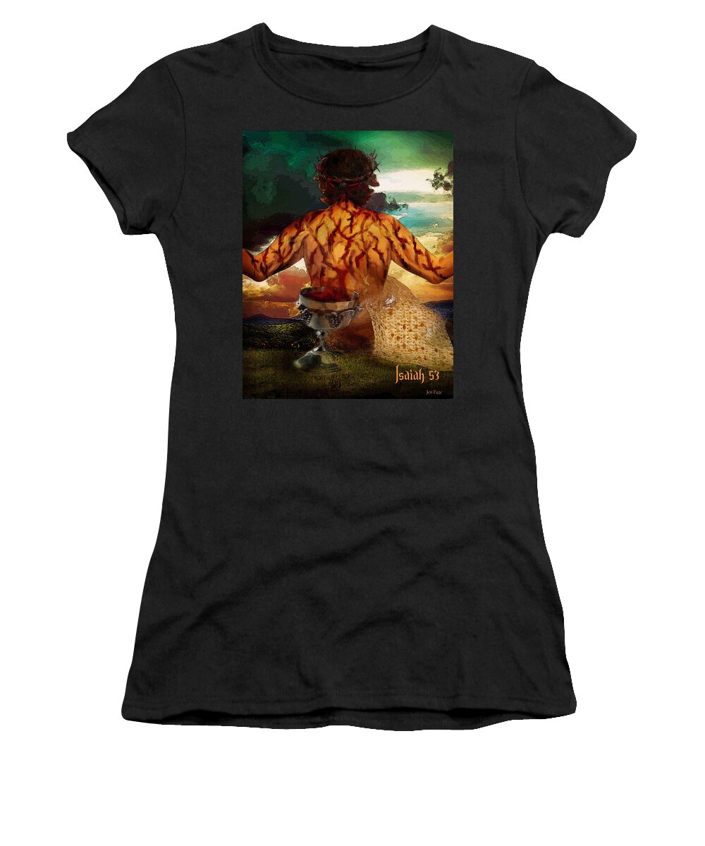 Isaiah 53 Women's T-Shirt featuring the digital art Isaiah 53 by Jennifer Page