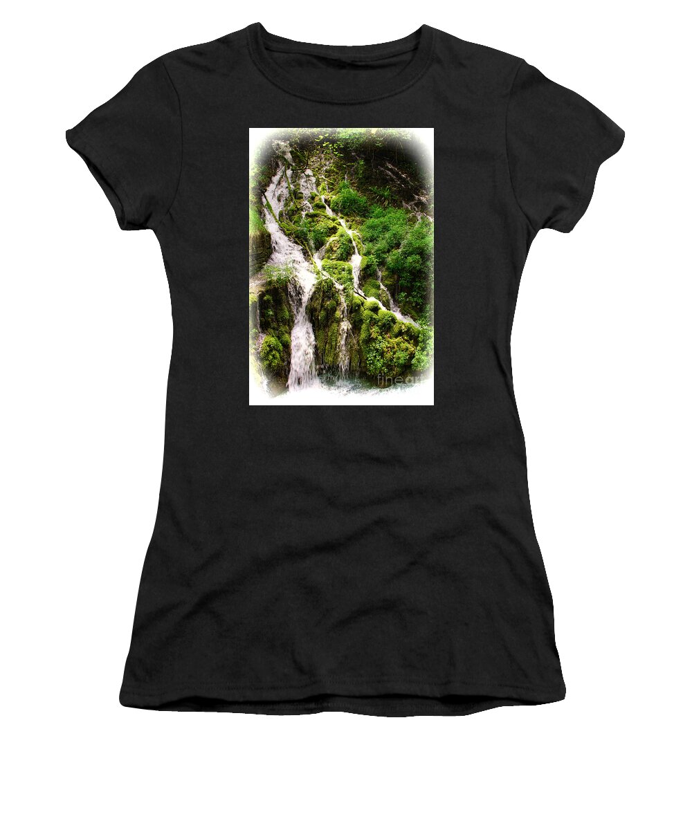 Italian Waterfall Women's T-Shirt featuring the photograph Italian Waterfall by Kasia Bitner