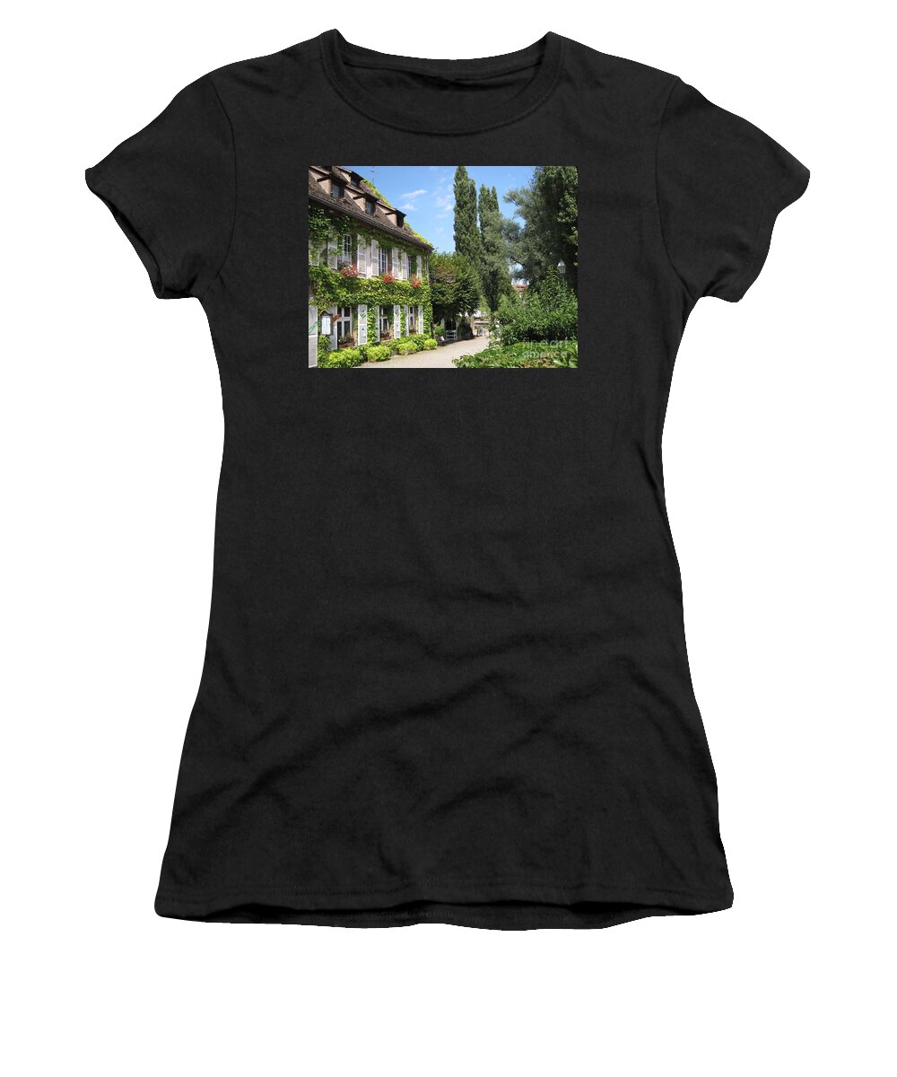 Timber Women's T-Shirt featuring the photograph Ivy covered house in Strasbourg France by Amanda Mohler