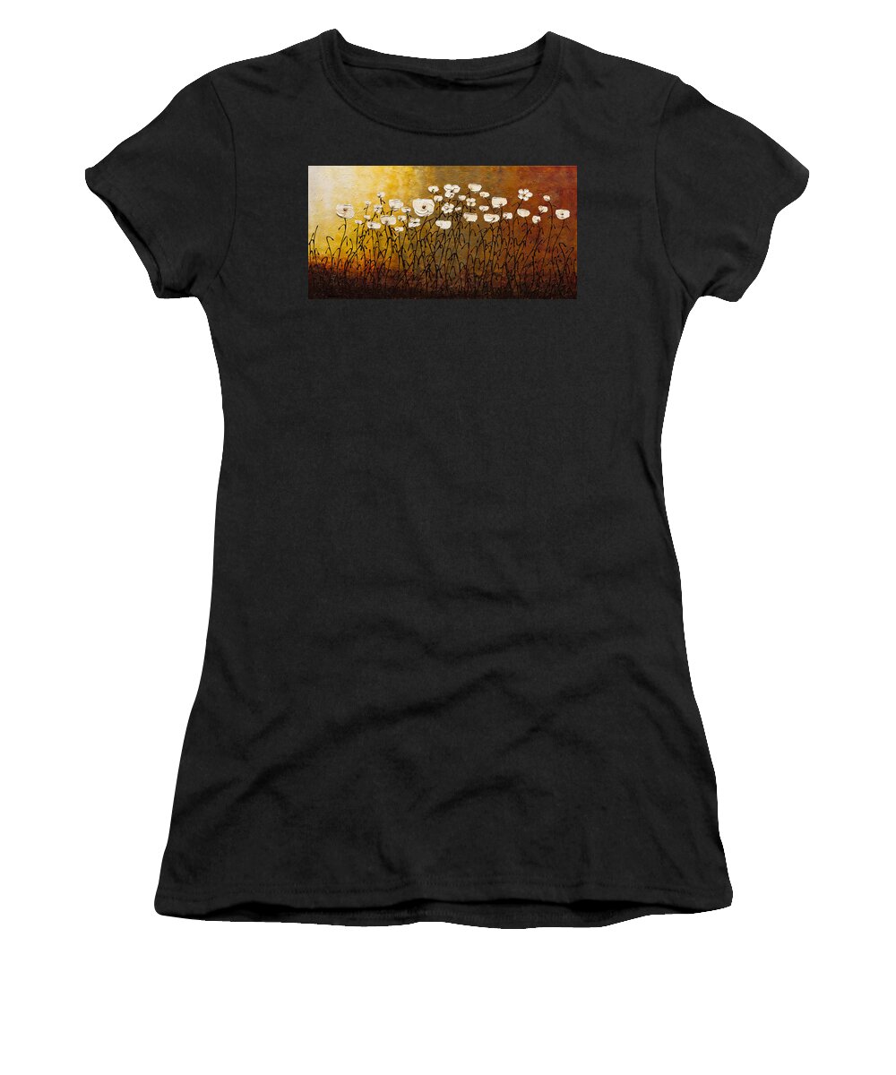 Abstract Art Women's T-Shirt featuring the painting Jardin Botanique by Carmen Guedez