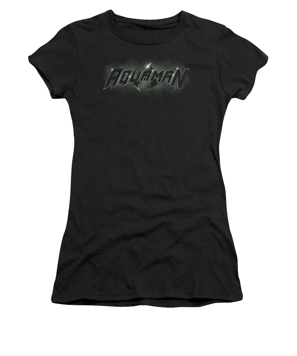  Women's T-Shirt featuring the digital art Jla - Aquaman Title by Brand A