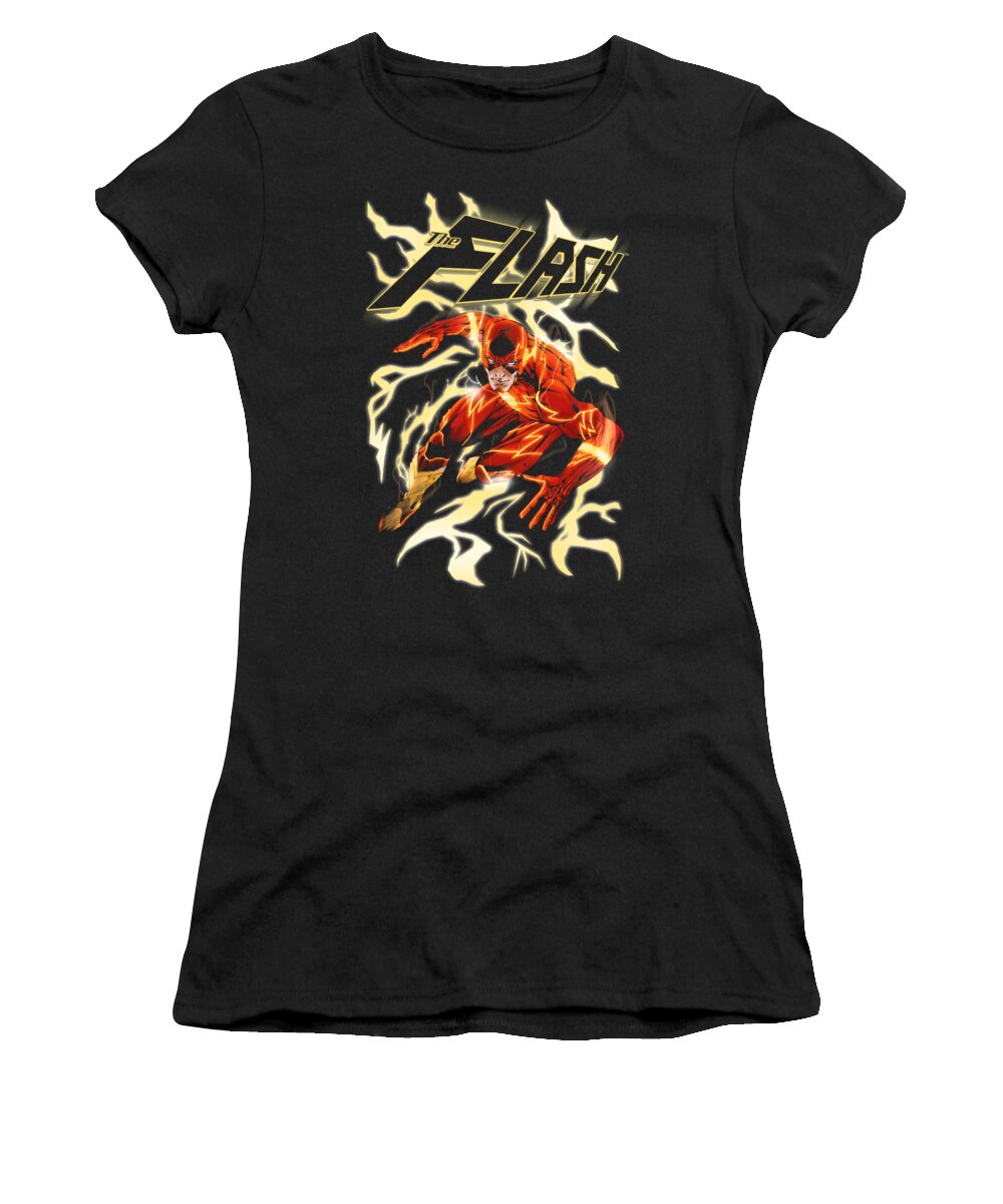  Women's T-Shirt featuring the digital art Jla - Electric Run by Brand A