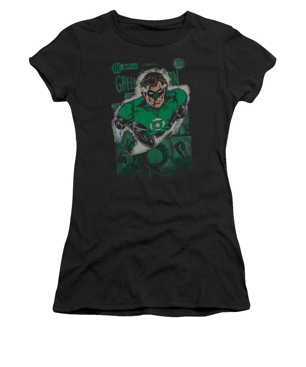  Women's T-Shirt featuring the digital art Jla - Green Lantern #1 Distress by Brand A