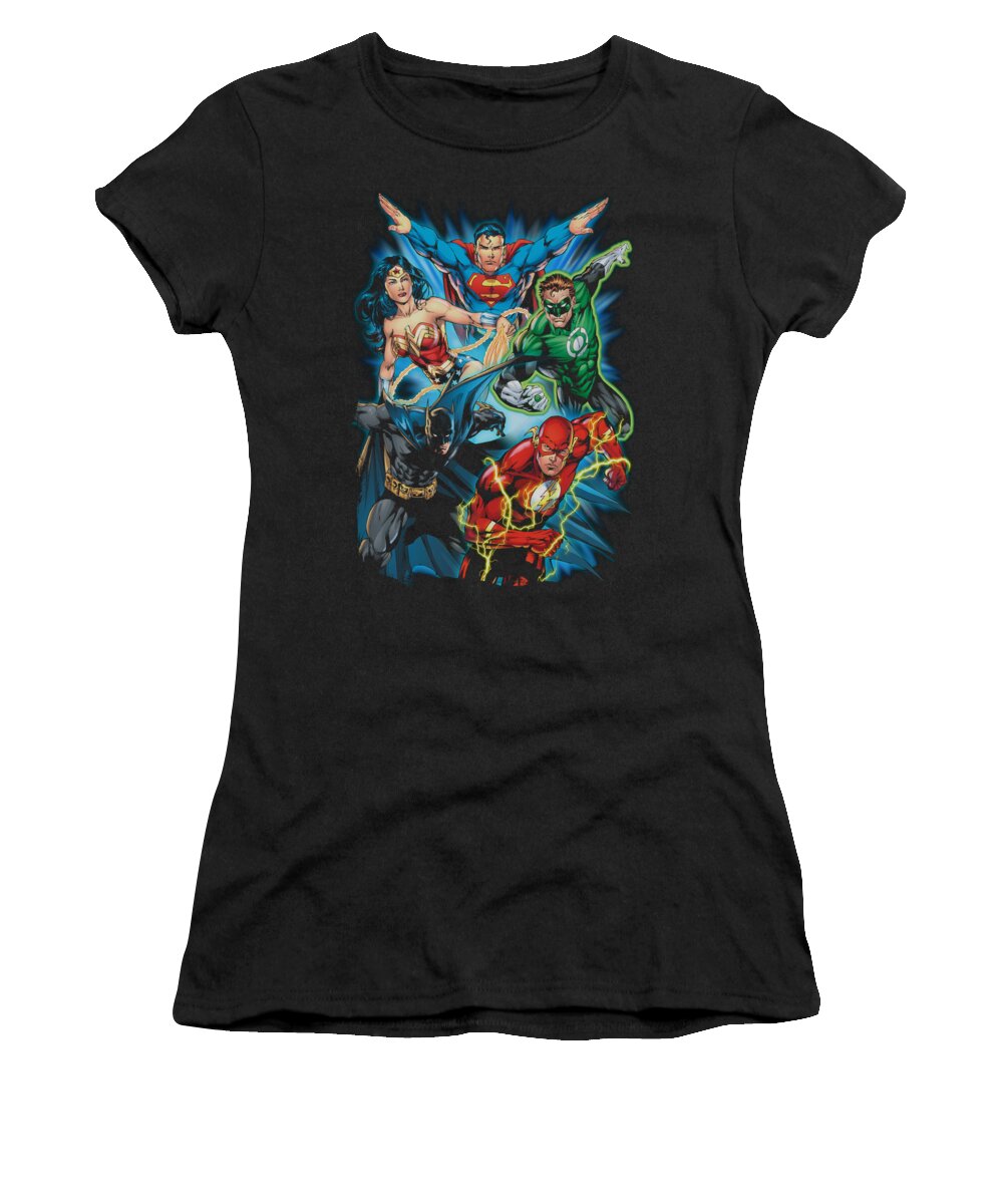  Women's T-Shirt featuring the digital art Jla - Jl Assemble by Brand A