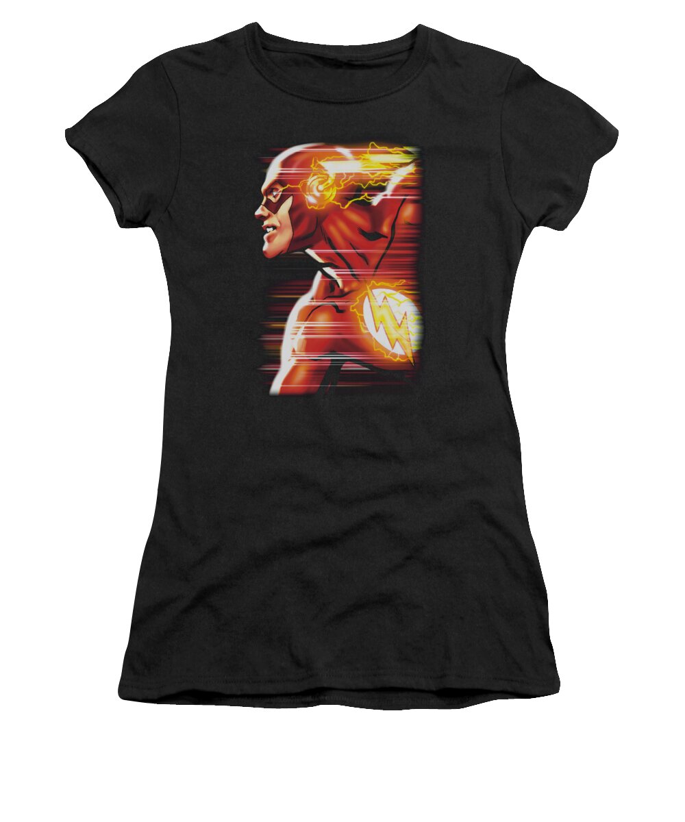 Justice League Of America Women's T-Shirt featuring the digital art Jla - Speed Head by Brand A